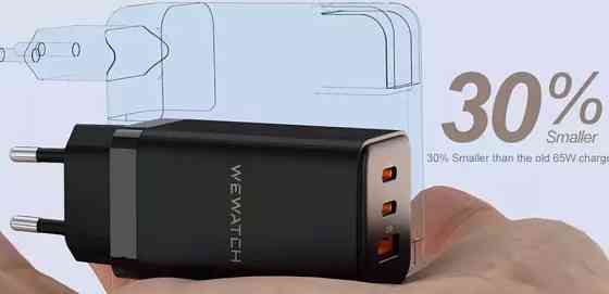 Зарядное: Xiaomi 65W GaN Pro WEWATCH QC зарядка PD MacBook Киев