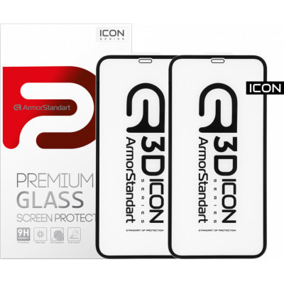 Скло захисне Armorstandart Icon 3D iPhone 11Pro Max/XS Max Black 2шт (ARM56214-GI3D-BK) Вінниця - фото 1