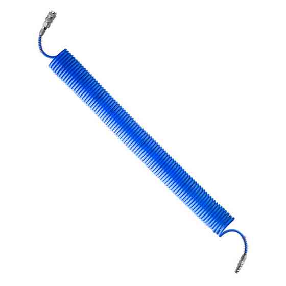 Шланг спіральний поліуретановий, 5,5×8 мм, 20 м, зі швидкороз'ємними з'єднаннями INTERTOOL PT-1709 Київ