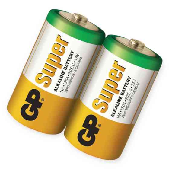 Батарейка тип C лужна 1.5V середня GP Super Alkaline 2шт блістер Мукачево