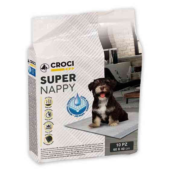 Пелюшки для собак і тварин 60х60 см. 50 шт. Croci Super Nappy (Кроки Супер Неппі) Запоріжжя