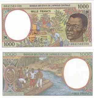 Central Africa E. Guinea Центр Африка Экватор. Гвинея - 1000 Francs 2000 UNC letter N Полтава