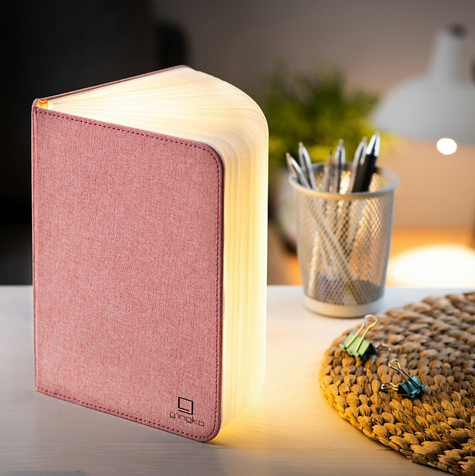 Світильник-книга на акумуляторі Gingko Largue Urban (Рожевий) Вінниця - фото 3