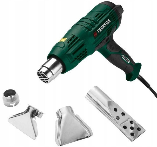 Електричний будівельний фен з дисплеєм 5 режимів і 4 насадками Parkside (PHLGD 2000 C4) Нововолинськ - фото 2