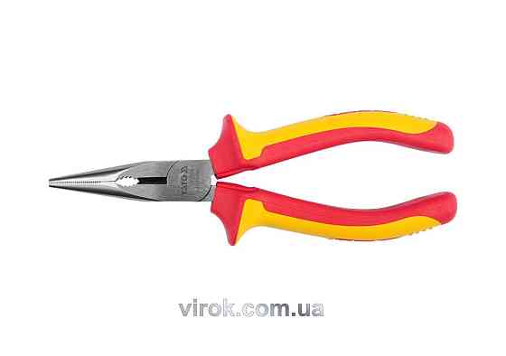 Щипці електромонтажні подовжені півкруглі прямі YATO : L= 160 мм з ізоляцією 1000V [6/36] Одесса