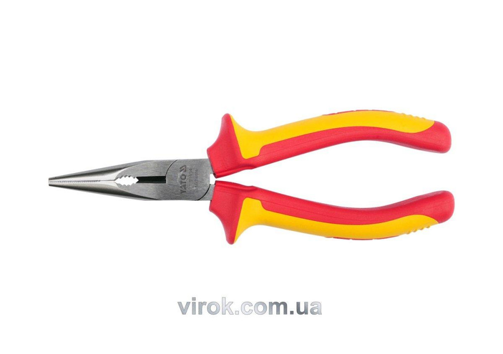 Щипці електромонтажні подовжені півкруглі прямі YATO : L= 160 мм з ізоляцією 1000V [6/36] Одеса - фото 1