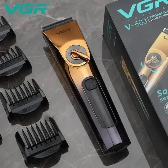 Машинка для стрижки волос для мужчин VGR V-663 Сменные насадки Коломыя