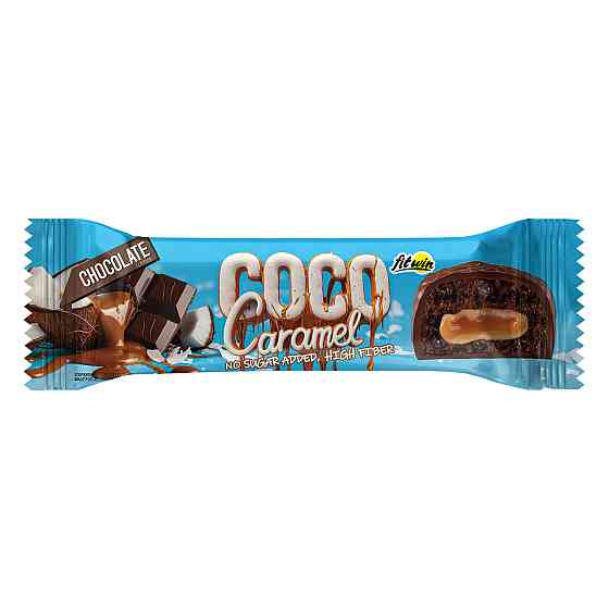 Энергетические батончики Fitwin Coco Caramel 20x40g Шоколад Киев