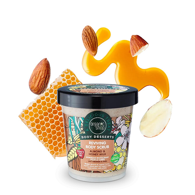 Скраб миндально-медовое молочко восстанавливающее Body Desserts Organic Shop 450 мл Винница - изображение 1