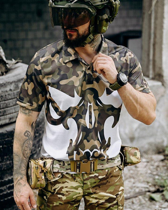 Милитари поло футболка jblivion punisher mtk ПП7496 Одесса - изображение 6