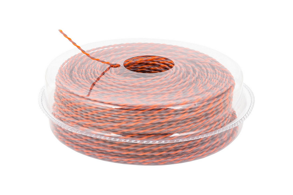 Волосінь для тримера безшумна MASTERTOOL SPIRAL 2.40 мм 90 м (блістер) двоколірна 19-1612 Рівне - фото 1