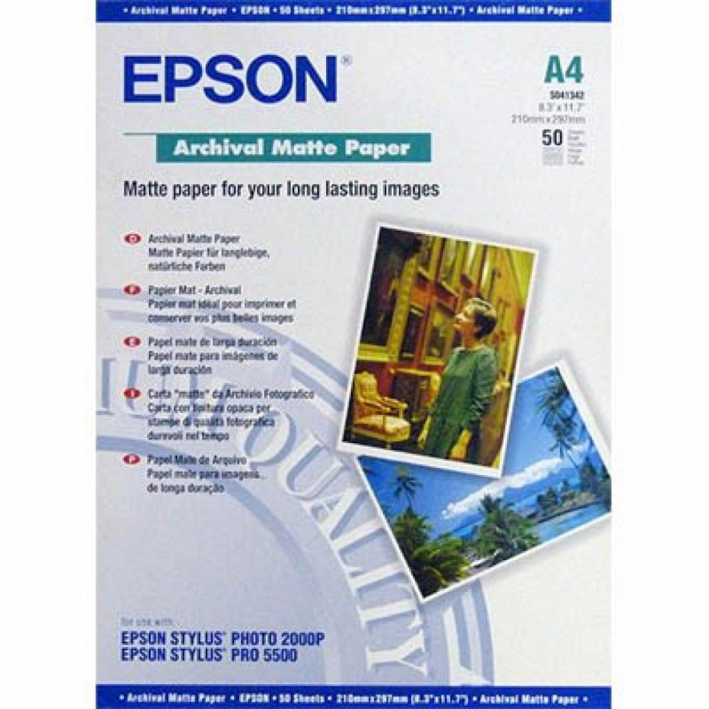 Фотопапір Epson A4 Archival Matte Paper (C13S041342) Вінниця - фото 1
