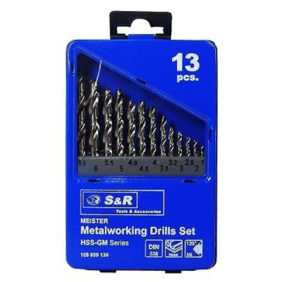 Набір свердл S&amp;R Meister 1.5-6.5мм 13шт (108809130) Вінниця - фото 1