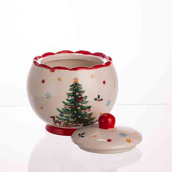 Yiwu Цукорниця порцелянова новорічна New Year 500 (мл) з кришкою CR-1-5 Коломия