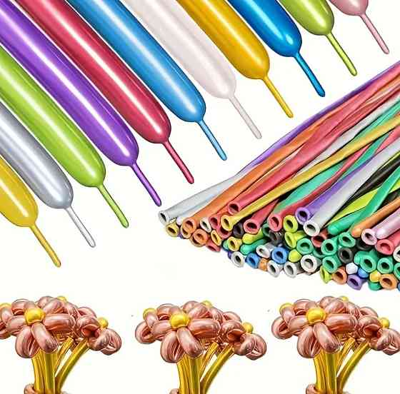 Шарики для моделирования длинные 100 штук 51 дюйм разноцветный Киев