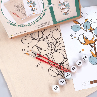 Набір для творчості Rosa Talent екосумка-розмальовка, Бавовна, 38х42 см (4823098541196) Вінниця - фото 4