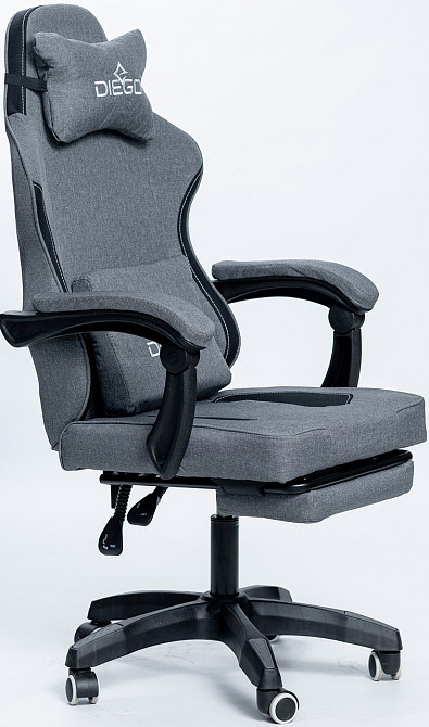 Кресло геймерское DIEGO Soft Gray Киев - изображение 3