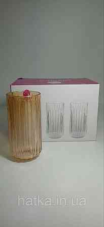 Набір високих склянок 6 шт OLens "Янтарний Дюк" 350 мл для дому та ресторанів 102-537 Київ