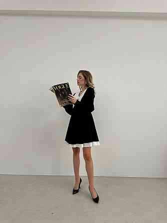 Жіноча стримана сукня з коміром і подвійною спідницею котон 46/48 Одеса