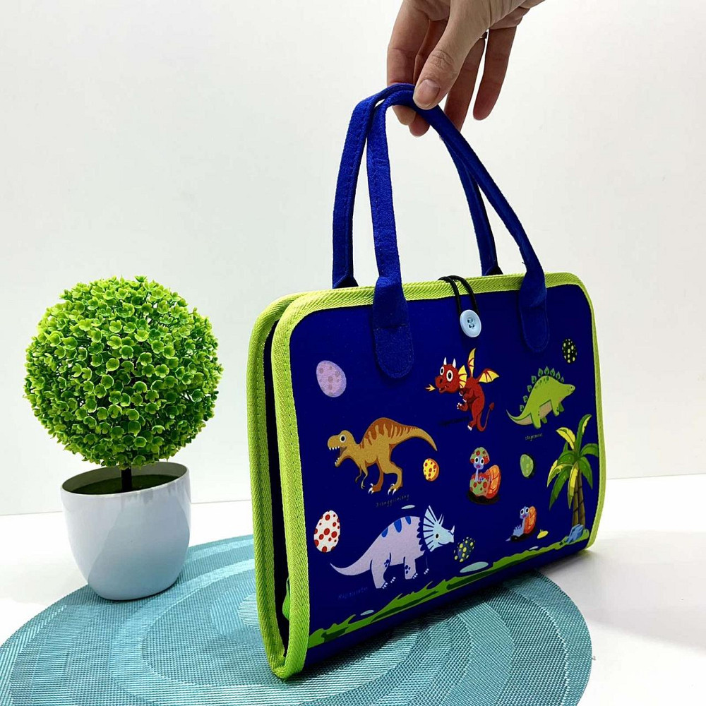 Сумочка розвиваюча тканинна з навчальними елементами Синя (C60514) Чернигов - изображение 6