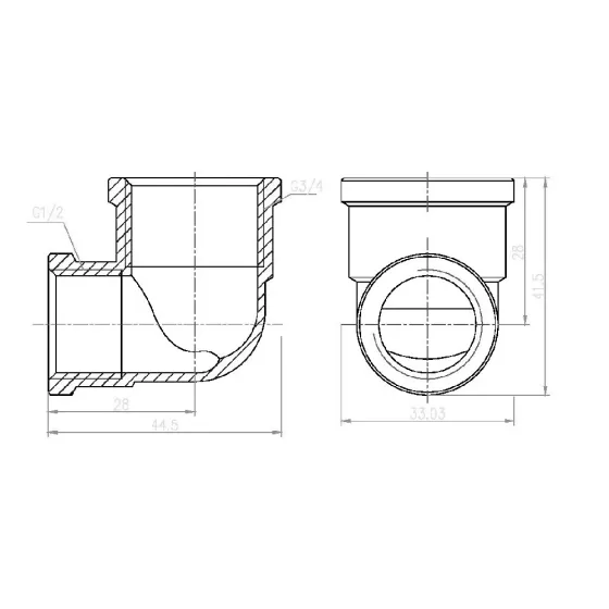 Куточок редукційний Thermo Alliance Forte 1/2"х3/4" ВВ SF3692015 Київ