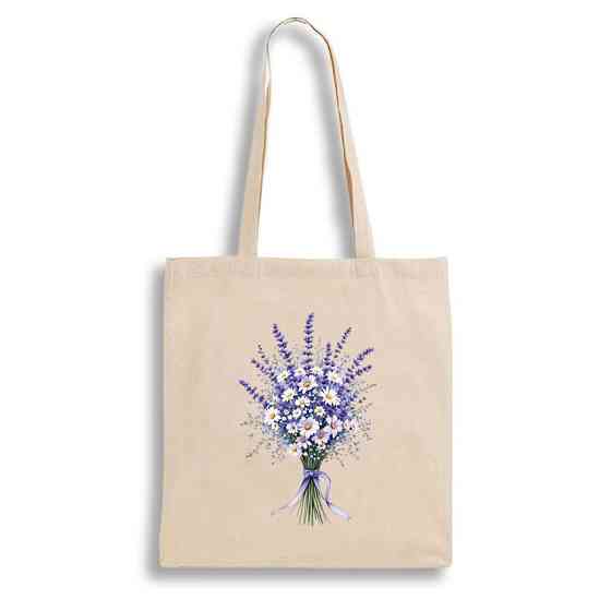Екошопер BookOpt BK 4105 Лавандовий букет бежевий Київ