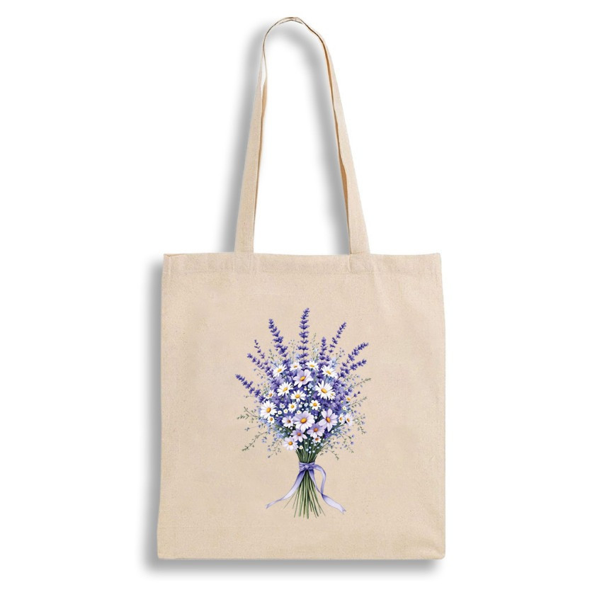 Екошопер BookOpt BK 4105 Лавандовий букет бежевий Киев - изображение 2