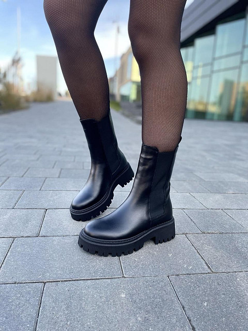 Черевики жіночі GREMMY чорні натуральна шкіра зима висота 20 см (607/1) Коломия - фото 8