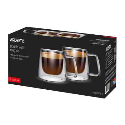 Набір чашок Ardesto BHR 200 мл 2 шт прозорий (AR2620BHR) Вінниця