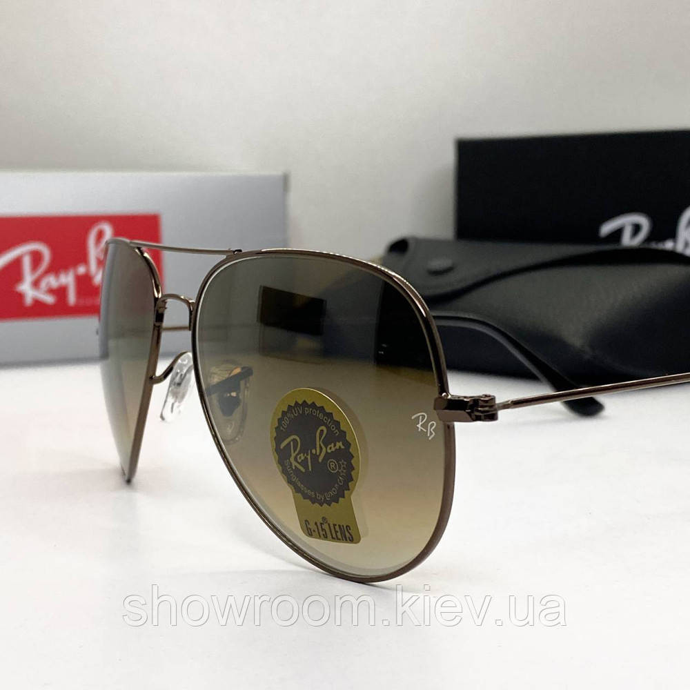 Жіночі сонцезахисні окуляри RAY BAN aviator (2914) Київ - фото 5