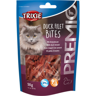 Лакомство для котов Trixie Premio Duck Filet Bites филе утки сушеное 50 г (4011905427164) Винница - изображение 1