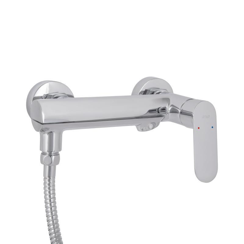 Смеситель для ванны с поворотным изливом, c душевым гарнитуром Qtap Evia QTEVI260CRM47578 Chrome Харьков - изображение 5