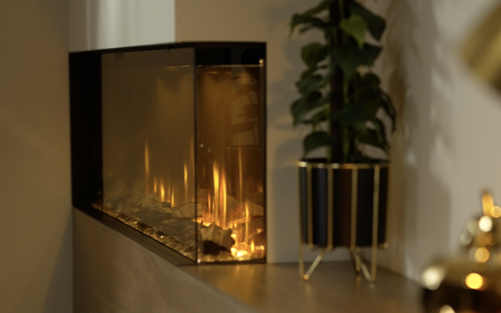 Електрокамін тристоронній Dimplex Ignite Bold 50 (BXLF50) з обігрівом, дровами, кристалами скла, кольорами полумʼя та підсвіткою Київ - фото 8