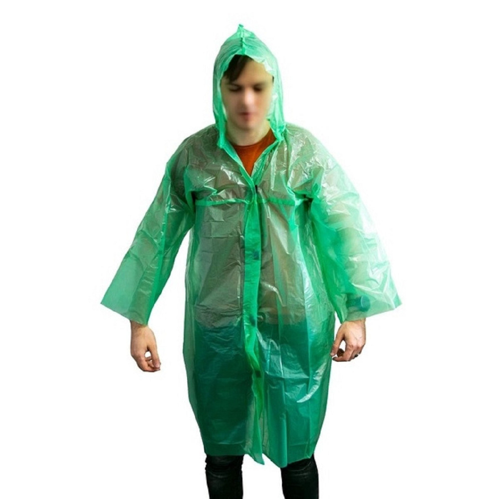 Плащ-дощовик на кнопках рибальський зелений розмір 3XL 62-68 Київ - фото 1