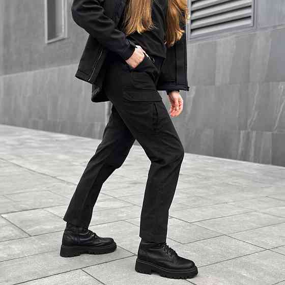 Брюки-карго тактические черные для женщин Pobedov Tactical V2 Женские Киев