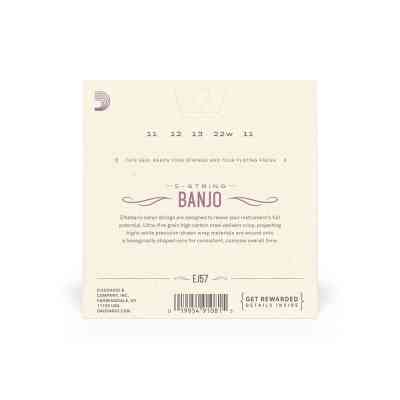 Струны для гитары D'Addario Banjo Nickel Plated Steel Custom Medium (11-22) (EJ57) Винница