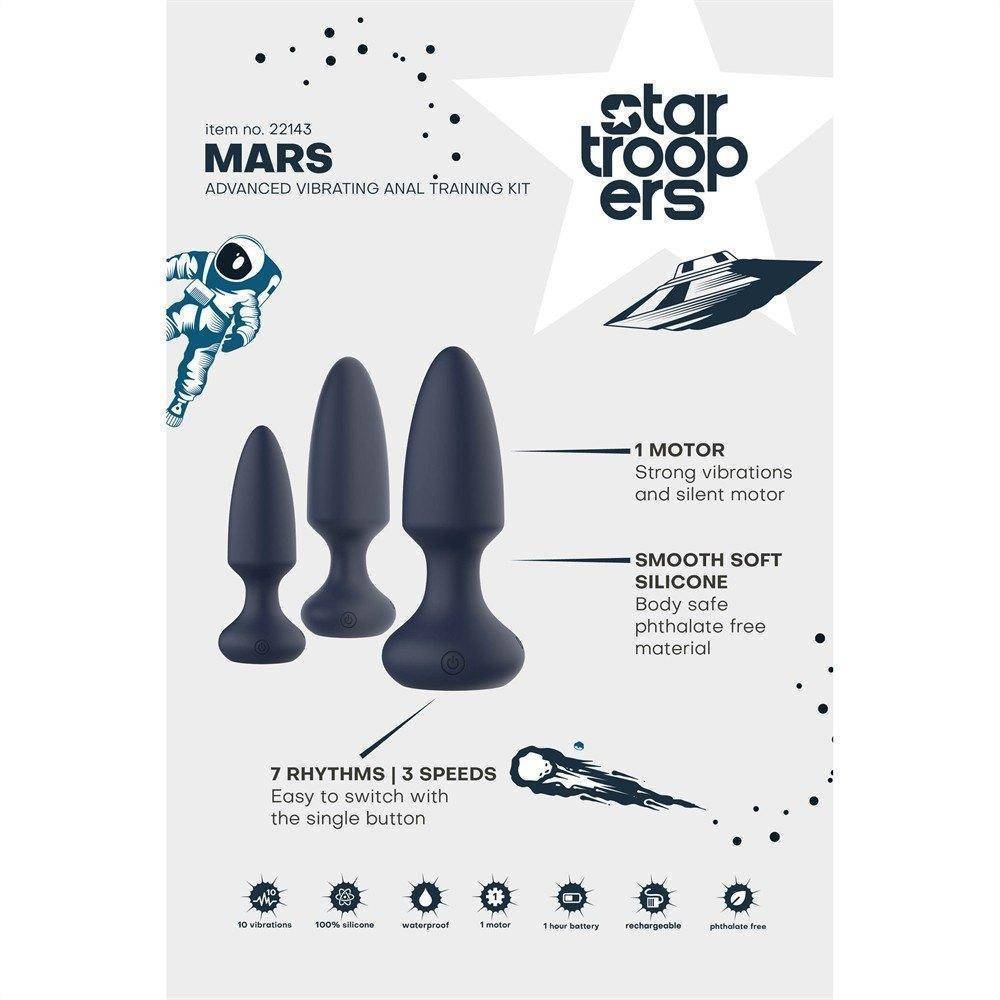 Набір анальних вібраторів, S, M, L, Dream Toys Startroopers Mars синій, 3 шт Sex Aura Київ - фото 10