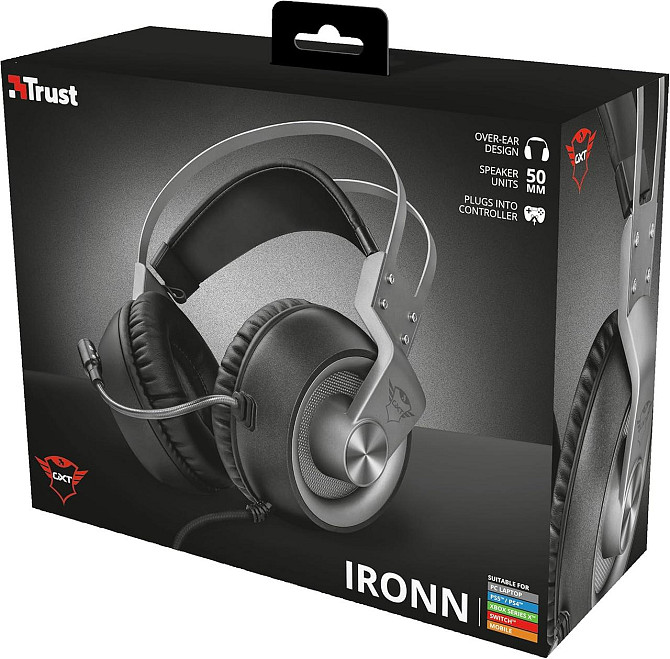 Дротова геймерська гарнітура Trust Gaming GXT 430 Ironn з мікрофоном для ПК, ноутбука, PS4, PS5, Xbo Київ - фото 7