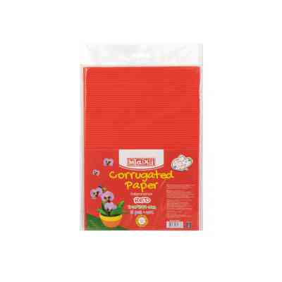 Цветной картон Maxi A4 Гофрокартон 21х29,7 см красный (MX61888) Винница
