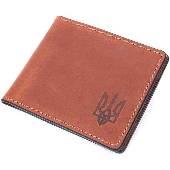 Шкіряна обкладинка на посвідчення учасника бойових дій Коричневий (GRANDE PELLE) Київ