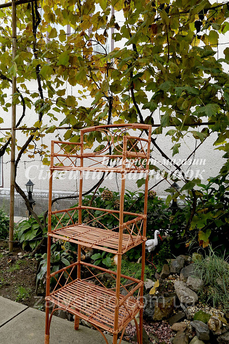 Плетена етажерка трійка з лози кавова Київ - фото 4