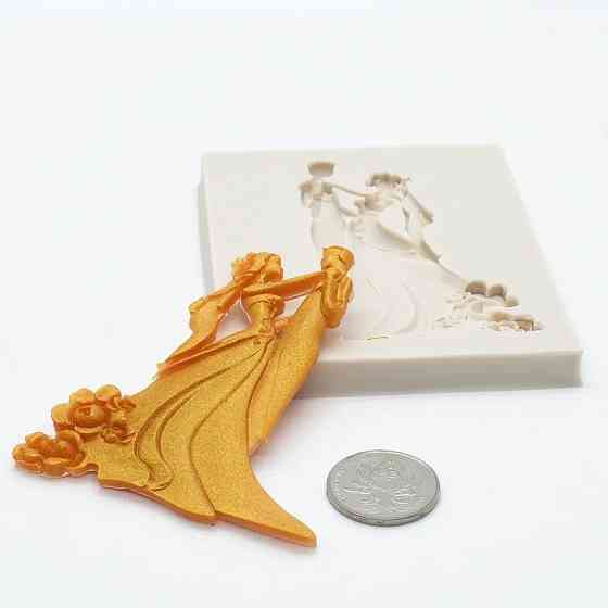 Молд силиконовый свадебный 102 на 83 мм серый Киев