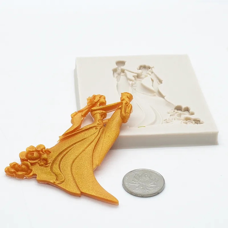 Молд силиконовый свадебный 102 на 83 мм серый Киев - изображение 4