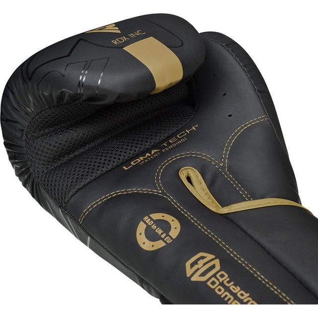 Боксерські рукавиці RDX F6 Kara Matte Golden 10 унцій (капа в комплекті) Каменское - изображение 9