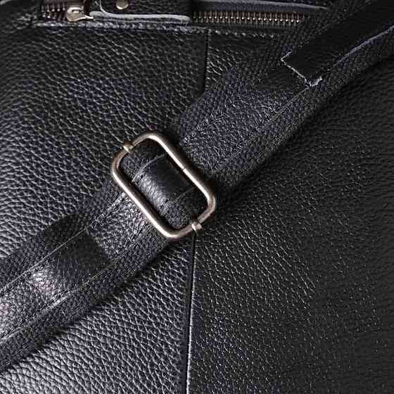 Деловая мужская сумка с ручкой для переноса в руке из натуральной кожи Vintage 23034 Черный Киев