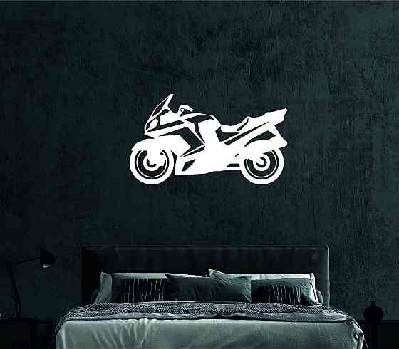 Декоративное настенное Панно «Мотоцыкл» Декор на стену 90*51 см, Белый Киев