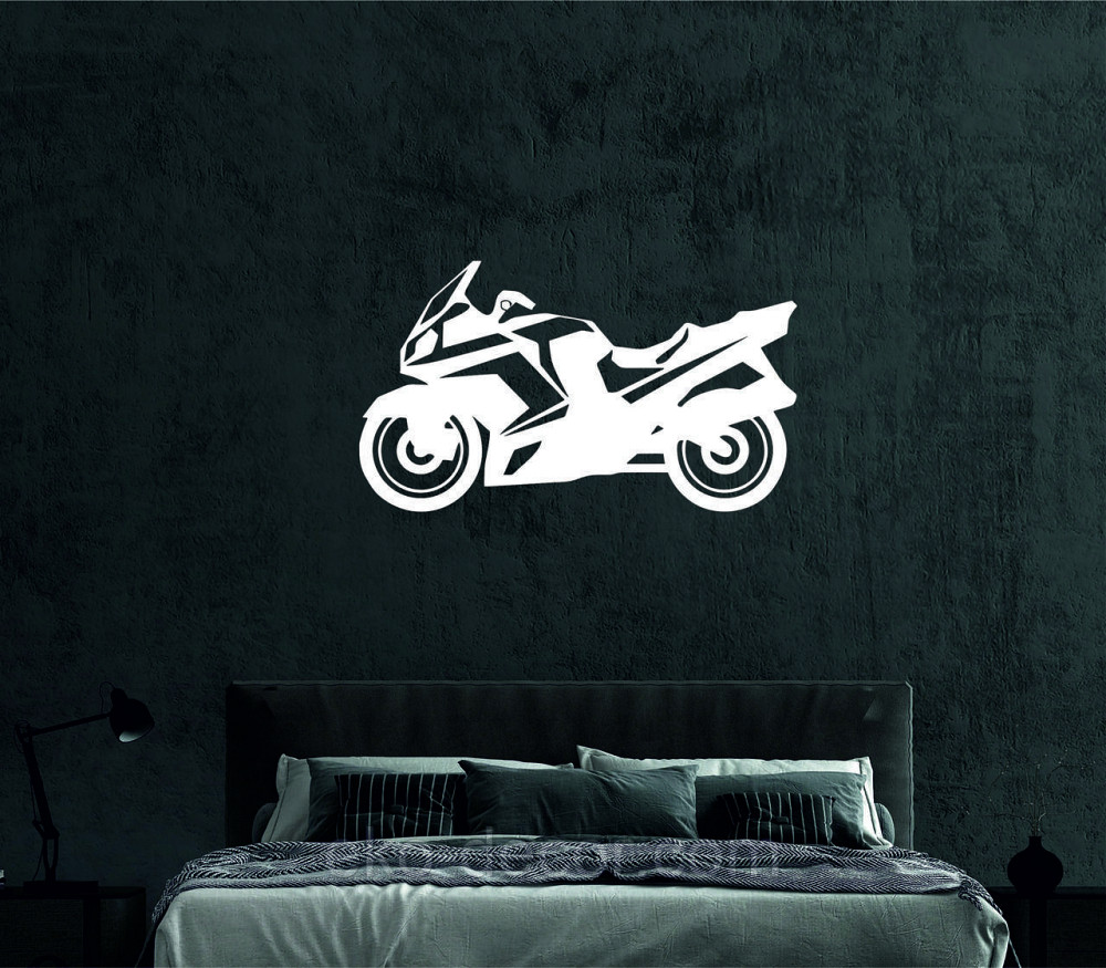 Декоративное настенное Панно «Мотоцыкл» Декор на стену 90*51 см, Белый Киев - изображение 5