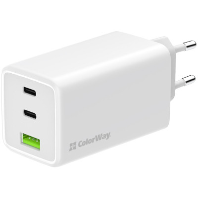 Зарядний пристрій ColorWay C101B GaN Mini 100W PD PPS 2xUSB-C + USB-A white (CW-CHS061PD-WT) Вінниця - фото 1