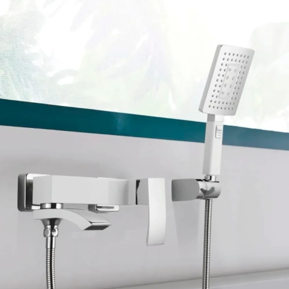 Смеситель для ванны Qtap Swan Cascada с поворотным изливом (c душевым гарнитуром) QTSWA260CRM45565 Chrome Киев - изображение 8