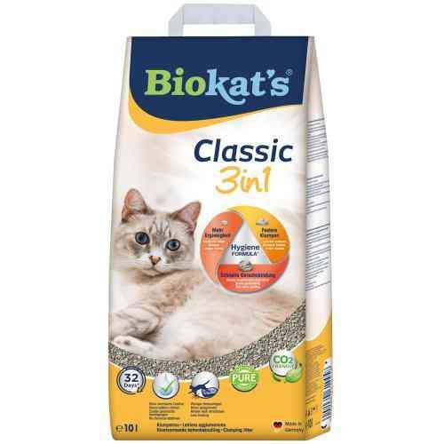 Наполнитель Biokats Classic 3in1 для кошачьего туалета, бентонитовый, 10 л Киев
